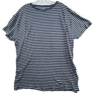 Alex Crane 100% European Linen SS Shirt Mens XL Striped Beach Coastal Travel